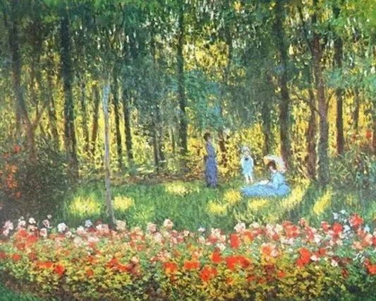 The Artist's Family In The Garden Claude Monet DIY Paint By Numbers Kit