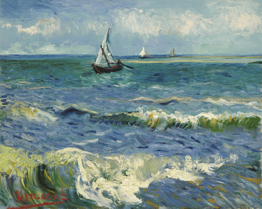 The Sea at Les Saintes Maries De La Mer  By Vincent Van Gogh DIY Paint By Numbers Kit