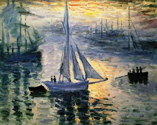Sunrise, The Sea By Claude Monet DIY Paint By Numbers Kit