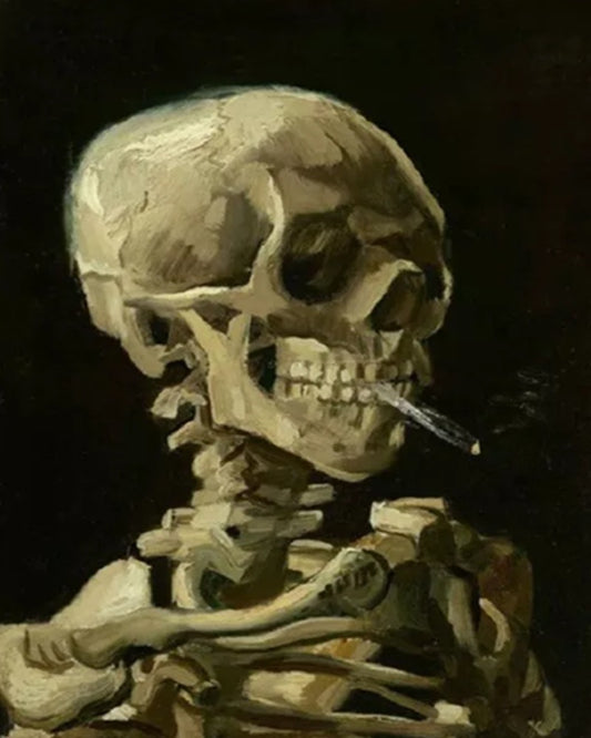 Skeleton With Burning Cigarette By Vincent Van Gogh DIY Paint By Numbers Kit